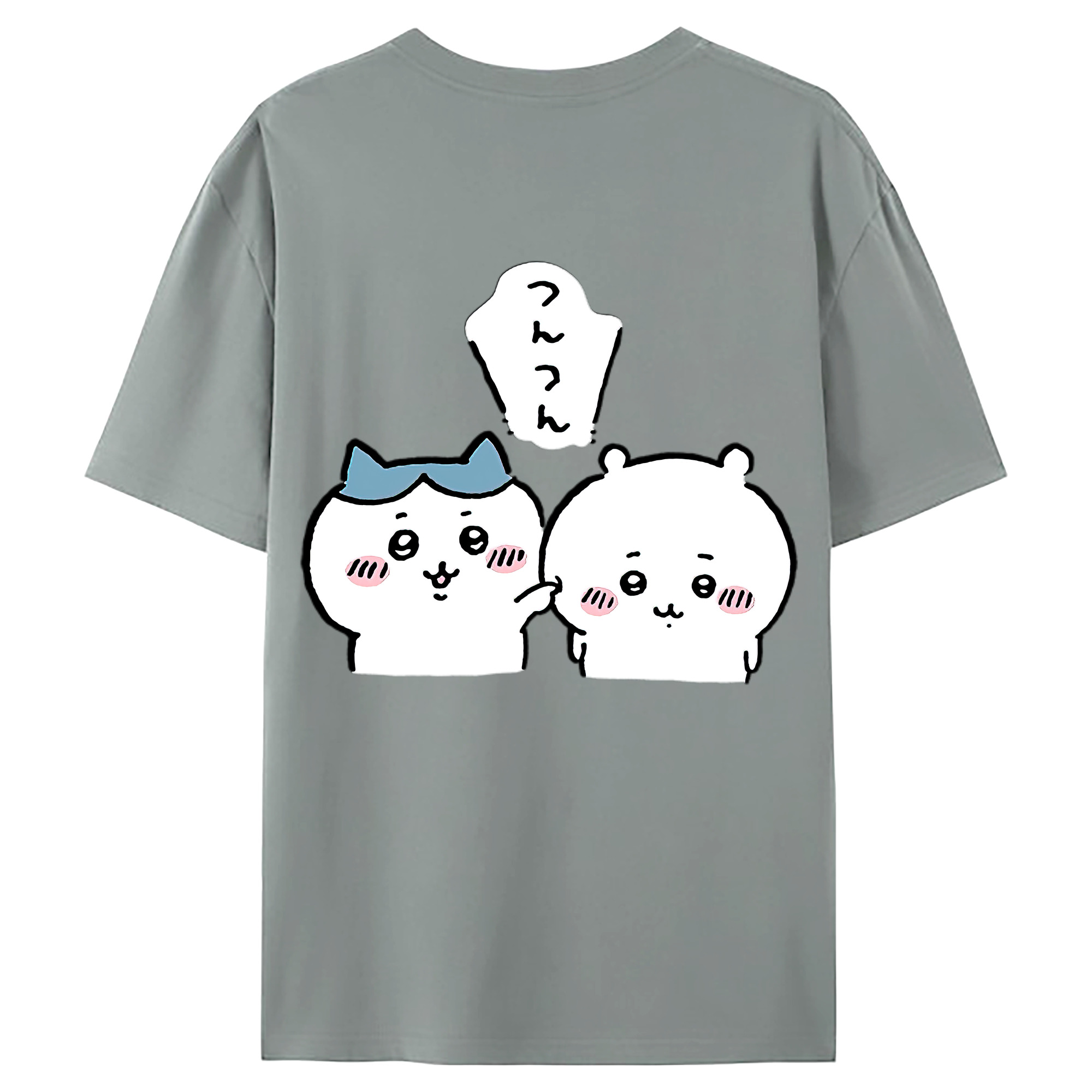 （画像用） ちいかわ ちいかわ Chii-kawa chiikawa 綿100％ メンズ半袖Tシャツ（バックプリント） 通気性
